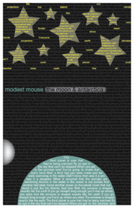 A typographic poster for the band Modest Mouse.